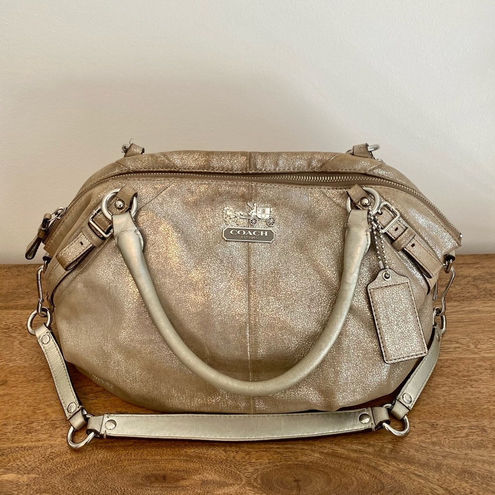 Coach Metallic Madison Satchel